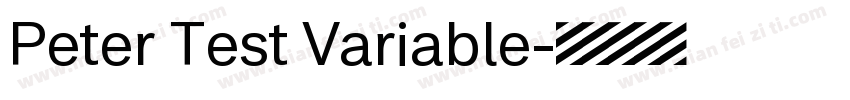 Peter Test Variable字体转换